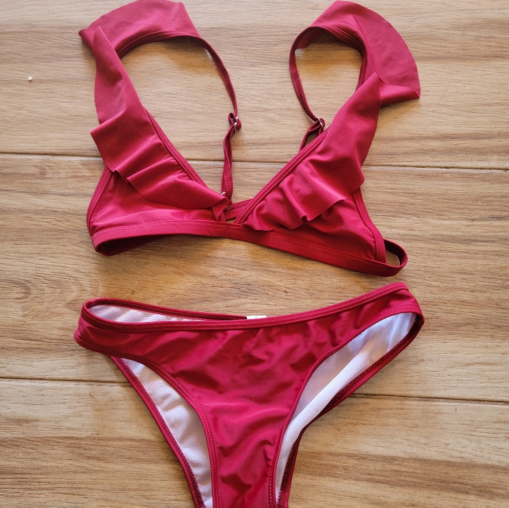 Apple red bikini